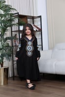 جلابيه لينن بتطريز يدوي نسائي