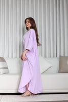 جلابيه لينن ملكيه بتطريز شك وحزام مخفي