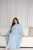 جلابيه شيفون مطرز فراشه