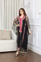 جلابية نشل مطرزة بخامة التل