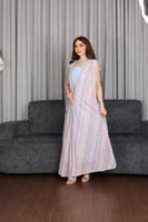 جلابيه قطعتين شيفون مطرز