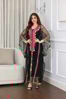 جلابية نشل مطرزة بخامة التل