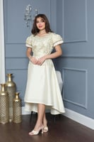 جلابيه بخام الشانطون بتطريز كمبيوتر