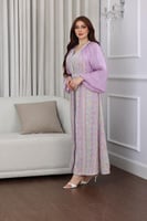 جلابيه قطعتين بتطريز شك يدوي