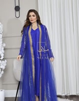 جلابيه قطعتين يخام الشيفون المقلم