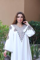 جلابيه بتطريز بالصدر والاكمام للمناسبات الرمضانيه