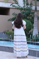 جلابيه بخام شيفون مطرزه بالجمل العربي