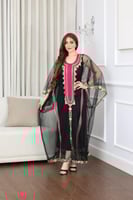 جلابية نشل مطرزة بخامة التل