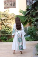 جلابيه لينن رمضانيه بنقش كمبيوتر