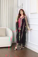 جلابية نشل مطرزة بخامة التل