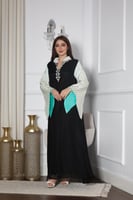 جلابيه لينن بتطريز كمبيوتر وتطريز شك