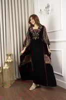 جلابيه مخمل فراشه بتطريز شك