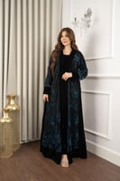 جلابيه مخمل قطعتين بتطريز يدوي