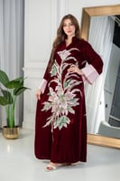 جلابيه مخمل فخمة بكلفه بالامام فقط