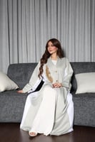 عبايه بتطريز يدوي بخام التفته