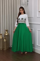 جلابيه لينن بتطريز يدوي