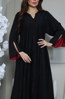 جلابيه ساده بزرار مطرز بالفصوص