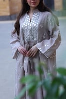 جلابيه قطعتين بكلفه لماعه