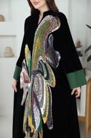 جلابية مخمل بتطريز كلفة