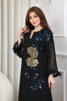 جلابيه شيفون بريش بالكم