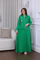 جلابية لينن بتطريز بدوي لليوم الوطني