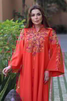 جلابيه بتطريز بالصدر والاكمام للمناسبات الرمضانيه