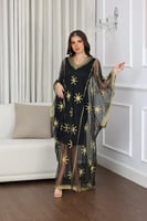 جلابية نشل مطرزة بخامة التل