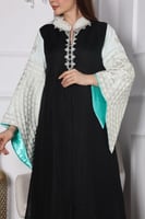 جلابيه لينن بتطريز كمبيوتر وتطريز شك