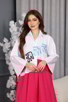 جلابيه قطن بتطريز يدوي