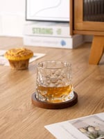 كوب الفقاعة البلورية مع قاعدة خشبية - BS-19 | Crys...