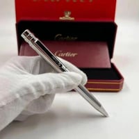 قلم كارتير سانتوس فضي مخطط