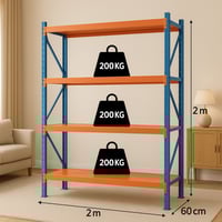 رفوف تخزين خفيفة إلى متوسطة التحمل 200x200x60cm