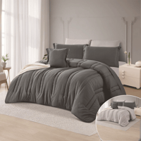 مفرش ريني صيفي وجهين - 4 قطع نفر ونص