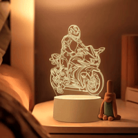 أضواء ليلية ثلاثية الأبعاد لركوب الدراجات النارية