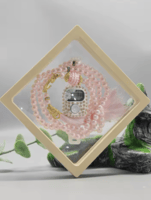 عداد صلاة إسلامي + طقم تسبيح كريستال 99 خرزة