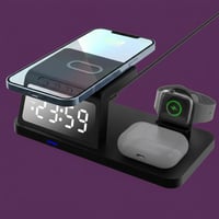 محطة شحن لاسلكية 4 في 1