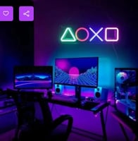 باكج عشاق القيمنج ضوء النيون لغرفة الألعاب+قناع Le...