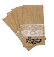 5 قطعة لكتان الدانتيل