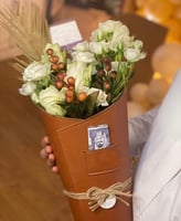 بوكيه جلد بدون الورد