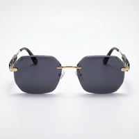 نظارة شمسية رجالية برادا إطار ذهبي