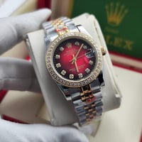 ساعة رولكس نسائي ميناء احمر فصوص