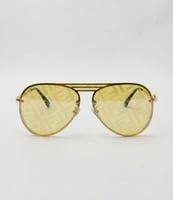 نظارة نسائية ماركة فندي لون اصفر