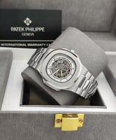 ساعة باتك فلب اتوماتيك رجالي فضي ميناء ابيض