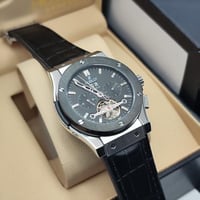 ساعة هوبلت رجالية اتوماتيك جلد اسود