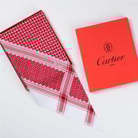 شماغ كارتير اصدار جديد احمر فاتح