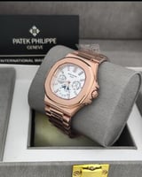 ساعة باتك فلب رجالي اتوماتيك ذهبي ميناء ابيض