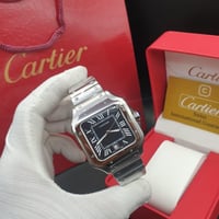 ساعة كارتير سانتوس رجالية ميناء اسود