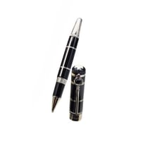 قلم مونت بلانك اسود فضي