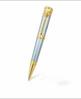 قلم مونت بلانك فضي ذهبي