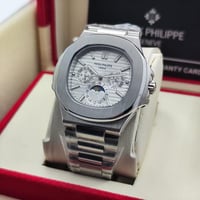 ساعة باتك فلب اتوماتيك رجالي فضي ميناء ابيض